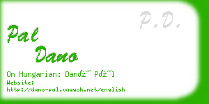 pal dano business card